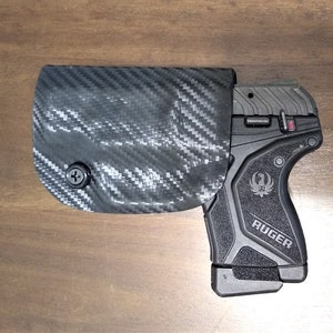 Funda Ruger LCP II Kydex calibre .22 - Colores a elegir - Ajustable, garantía de por vida - CARBON FIBER, OWB LH