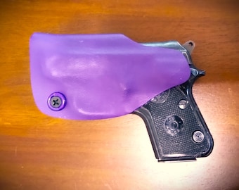 Beretta Jetfire .25 Tip-up Barrel Purple Kydex Holster -Clip Option with/without Belt - Lifetime Warranty -Ships free