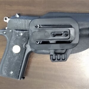 NO Belt Needed! Colt MK IV Series 80 Government Model  .380 Kydex Holster FabriClip Wing/Claw