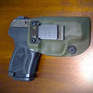 No BELT Ruger LCP MAX 380 Kydex Holster - Choice Colors - Adjustable, Lifetime Warranty- UltiTuck Clip-