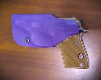 Beretta Bobcat 21A .22 and .25 Covert Purple Kydex Holster -Clip Option with/without Belt - Lifetime Warranty -Ships free