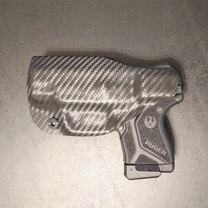 Funda Ruger LCP II Kydex calibre .22 - Colores a elegir - Ajustable, garantía de por vida - CARBON FIBER IWB RH