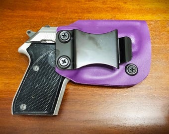Purple Beretta Tomcat .32 3032 Inox Kydex Holster- Clip Option