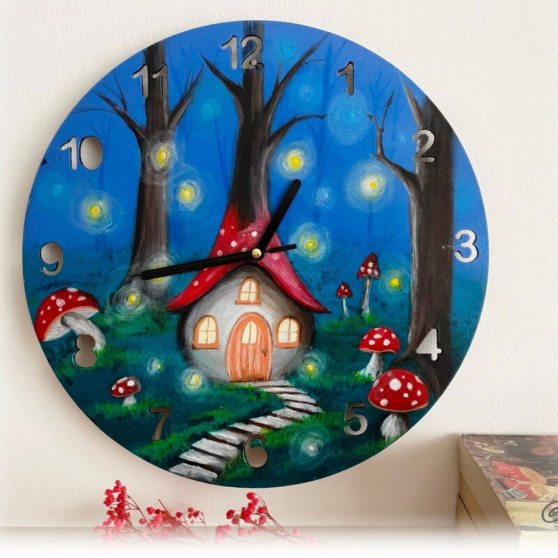 Hand Painted Clock Etsy