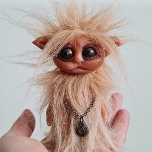 Fantasy figurine, Forest spirit, Fantastic creature, Handmade fantasy creature - Faarog, the little monster