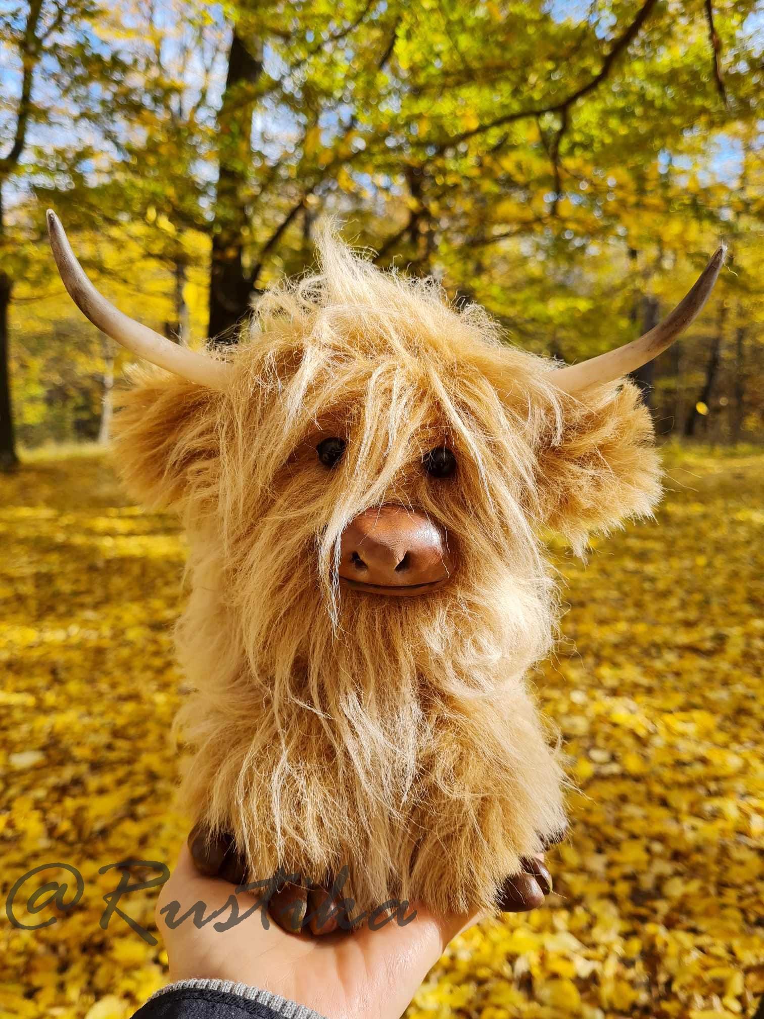Peluche De Vaca De Las Tierras Altas De 28 Cm – Suave Y Realista, Ideal Para Regalar Y Decorar