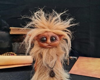 Handmade Forest Spirit Figurine: Polymer Clay Monster - Faarog
