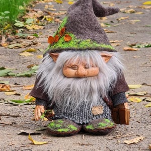 Handmade Woodland Gnome: Cottagecore Fantasy Decor