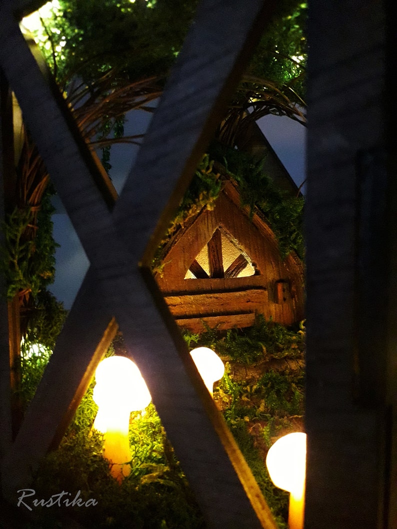 Mushrooms Lantern Mushrooms Diorama Mushroom Lights Decor Etsy