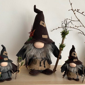 Ensemble de deux gnomes miniatures des bois, gnomes sorciers, mini gnomes image 9