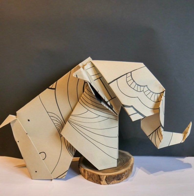 Giant elephant orgami