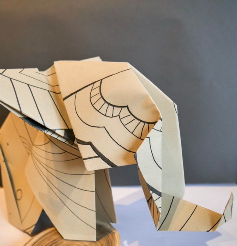 Giant elephant orgami
