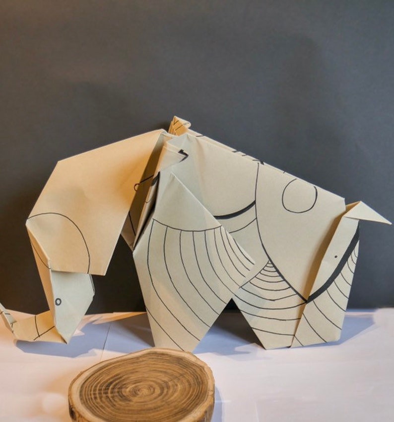 Giant elephant orgami