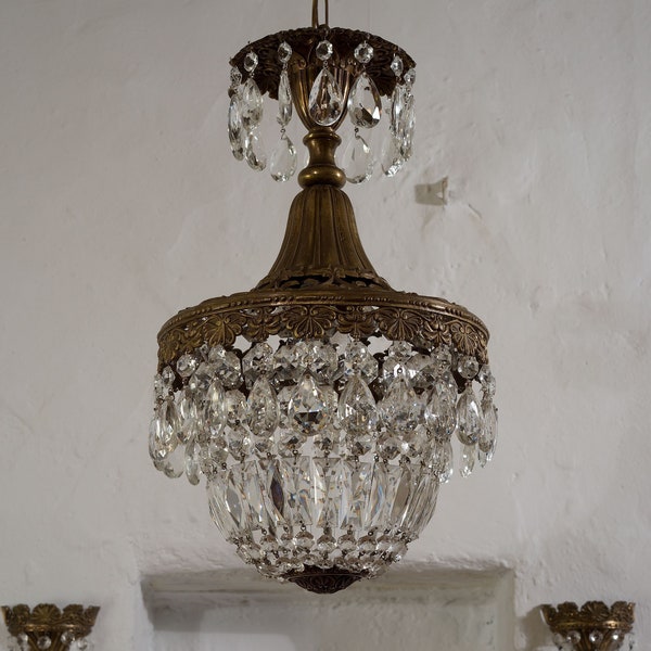 Lampadario Vintage a forma di mongolfiera con una 1 luce centrale