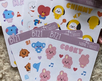 Mix N Match| BTS Sticker|BtsS Merch |Bts Stationery |Bts decal  BT21 Inspired