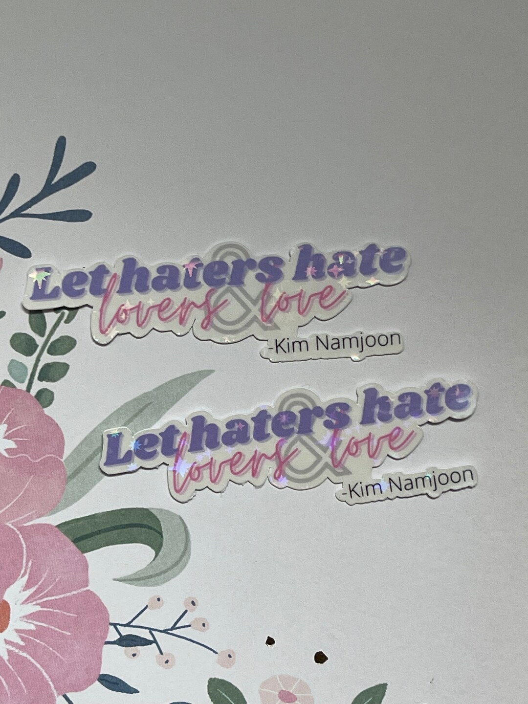 BTS Kim Namjoon Let Haters Hate and Lovers Love BTS Stickerbtss Merch