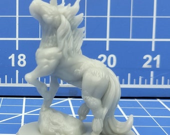 Unicorn - Minis - Beasts and Badies - Hero's Hoard - DND - Pathfinder - Dungeons & Dragons - RPG - Tabletop - EC3D - Miniature
