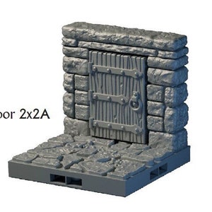 Openable Door Tiles - Lost Dungeons - DragonLock - DND - Pathfinder - RPG - Dungeon & Dragons - 28 mm/ 1&quot; - Terrain - Fat Dragon Games