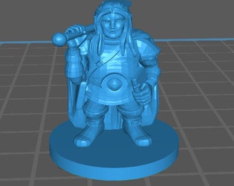 Dwarf Cleric Mini - DND - Pathfinder - Dungeons & Dragons - RPG - Tabletop - mz4250- Miniature - 28 mm - 1" Scale