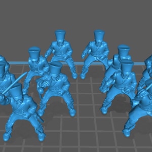 Prussian Dragoons and Uhlans 1810-15 rgt - 12 minis - War Games And Dioramas - Historical Wargaming -Resin 28mm