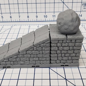 Dungeon Style - Boulder Ramp Trap - DragonLock - DND - Pathfinder - RPG - Dungeon & Dragons - 28 mm / 1&quot; - Terrain - Fat Dragon Games