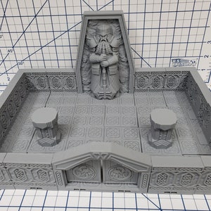 Mountain King - Large Statue Room - Dwarven - DragonLock - DND - Pathfinder - RPG - Dungeon & Dragons - 28 mm / 1&quot; - Fat Dragon Games