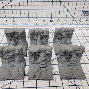Caverns - Straight Wall Tiles- DragonLock - DND - Pathfinder - RPG - Dungeon & Dragons - 28 mm / 1&quot; - Terrain - Fat Dragon Games