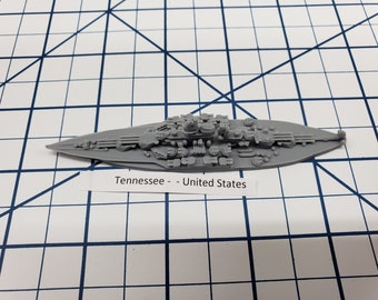 Battleship - Tennessee - 1944 Variant - US Navy - Wargaming -  Naval Miniature -  Tabletop Games - Warships