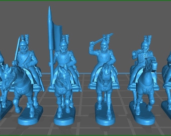 15mm French Cuirassiers RGT 1848-66 - 5 Minis - MC Minis