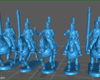 Small 15mm "w epic size" French Revolution Austrian Uhlans 1789-1800 - 3 Minis - MC Minis