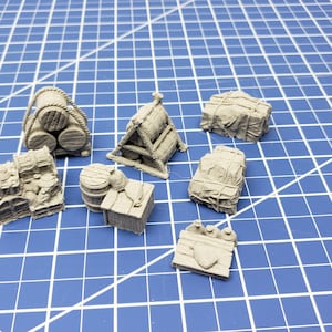 Cargo Set - Savage Atoll - DND - Dungeons & Dragons - RPG - Tabletop - EC3D - Miniature - 28 mm - 1&quot; scale