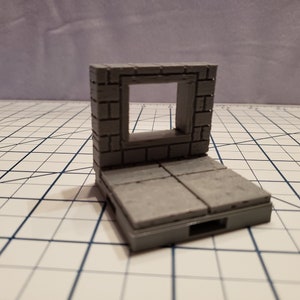Cut Stone Square Window Tiles - OpenLock or DragonLock - Openforge - DND - Pathfinder - Dungeons & Dragons - RPG - Tabletop - 28 mm / 1&quot;