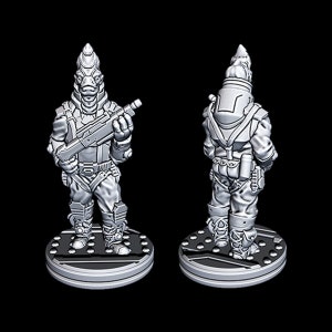 Alien Bounty Hunter - Novus Landing - Starfinder - Cyberpunk - Science Fiction - Syfy - RPG - Tabletop - Scatter- Terrain- 28 mm / 1&quot;