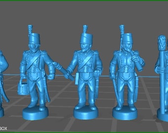 Small 15mm "w epic size" French Revolution French Horse Artillerists 1789-1800 - 5 Minis - MC Minis