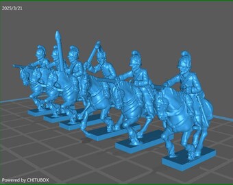 small 15mm "w epic style" Austrian Dragoons 1800-1806 - 6 Minis - MC Minis