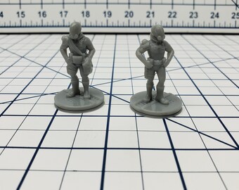 Human Spacemen Minis - Ignis Quadrant - Hero's Hoard - Starfinder - Cyberpunk - Science Fiction - Syfy - RPG - Tabletop - EC3D -Miniature
