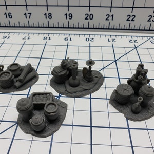 Empire of Scorching Sands - Set of 4 Bazaar Scatter Items - DND - Dungeons & Dragons - RPG - Tabletop - EC3D - Miniature - 28 mm