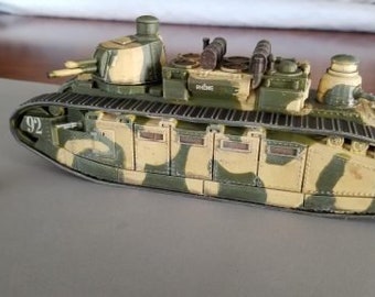 French Char 2C tank - Great for Table Top War Games And Dioramas - Resin 28mm Miniatures - Bolt Action -