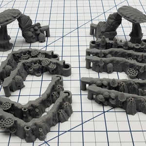 DungeonSticks - ¡Juego premium de Mushroom Grove de 100 fichas! - DND - Pathfinder - Dragones y Mazmorras - Terreno - RPG - Mesa - 28 mm / 1"