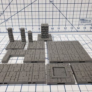 Castle Style - Floor Tiles - DragonLock - DND - Pathfinder - RPG - Dungeon & Dragons - 28 mm / 1&quot; - Terrain - Fat Dragon Games