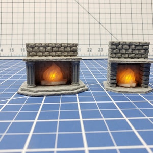 LED Fireplace - Dragonshire - DragonLock - Fat Dragon Games - DND - Pathfinder - RPG - Terrain - 28 mm / 1&quot; - Dungeon & Dragons
