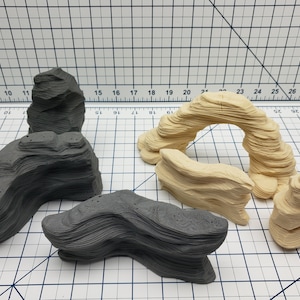 Empire of Scorching Sands - Canyon Rocks - DND - Dungeons & Dragons - RPG - Pathfinder - Tabletop - EC3D - Terrain - 28 mm - 1&quot; Scale