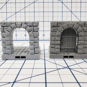 Castle Style - Door Tile - DragonLock - DND - Pathfinder - RPG - Dungeon & Dragons - 28 mm / 1&quot; - Terrain - Fat Dragon Games