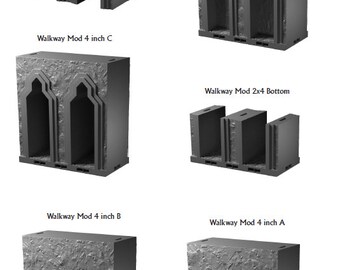 Dwarven Modular Walkways - 28 mm / 1" - DragonLock - DND - Pathfinder - RPG - Dungeon & Dragons - Terrain - Fat Dragon Games