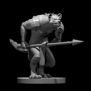 Gnoll Mini - DND - Pathfinder - Dungeons & Dragons - RPG - Tabletop - mz4250- Miniature-28mm-1&quot;Scale