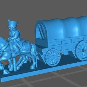 French supply wagon - war games and dioramas - historical wargaming - resin 6 mm