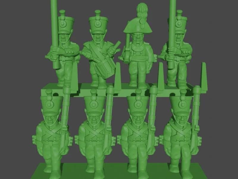 6-15mm Russian Musketeer Battalion (1805-1808) - 2 Strips - Henry Turner