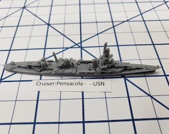 Cruiser - Pensacola - USN - Wargaming - Axis and Allies - Naval Miniature - Victory at Sea - Tabletop Games - Warships