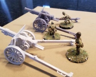 Japanese 105mm Type 91 gun - Great for Table Top War Games And Dioramas - Resin 28mm Miniatures - Bolt Action -