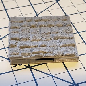 Baldosas cuadradas Street Cobble - OpenLock o DragonLock - Openforge - DND - Pathfinder - Dungeons & Dragons - RPG - Tabletop - 28 mm / 1"